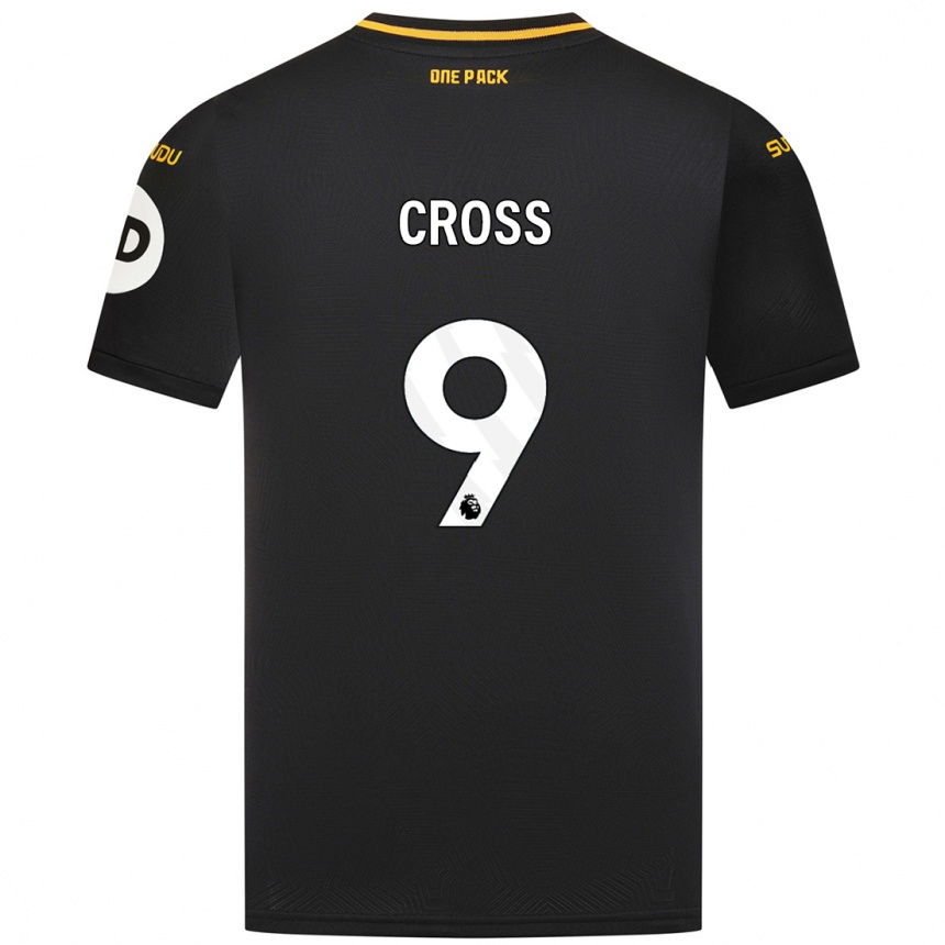 Kinder Fußball Jade Cross #9 Schwarz Auswärtstrikot Trikot 2024/25 T-Shirt Luxemburg