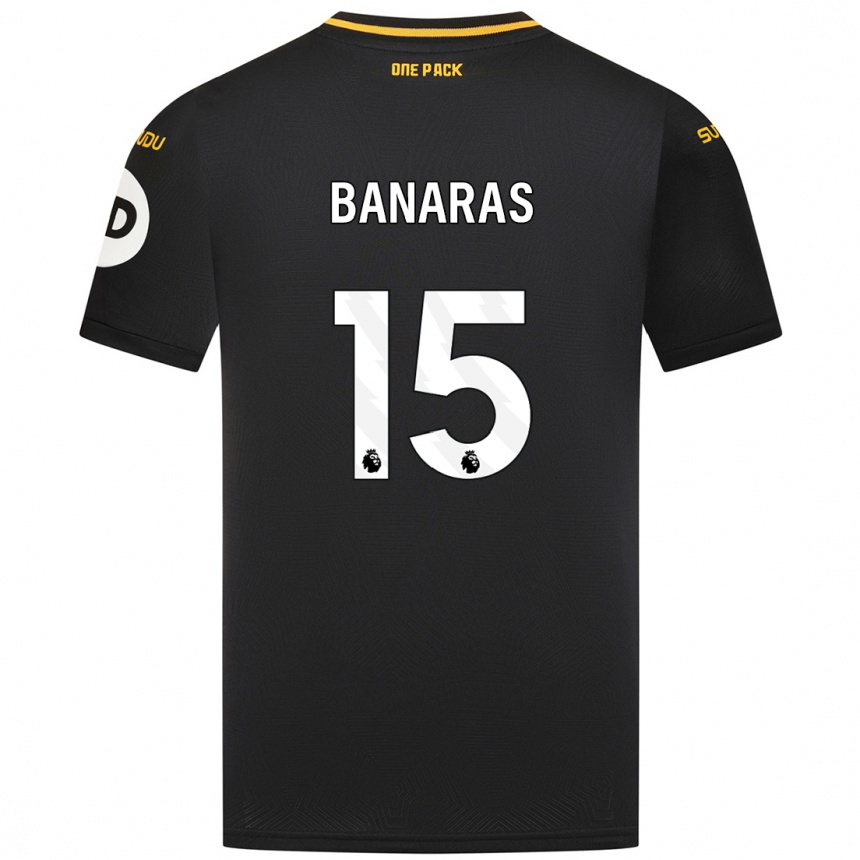 Kinder Fußball Layla Banaras #15 Schwarz Auswärtstrikot Trikot 2024/25 T-Shirt Luxemburg