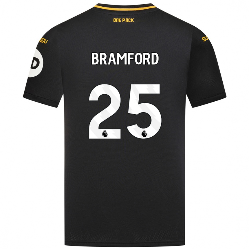 Kinder Fußball Sophie Bramford #25 Schwarz Auswärtstrikot Trikot 2024/25 T-Shirt Luxemburg