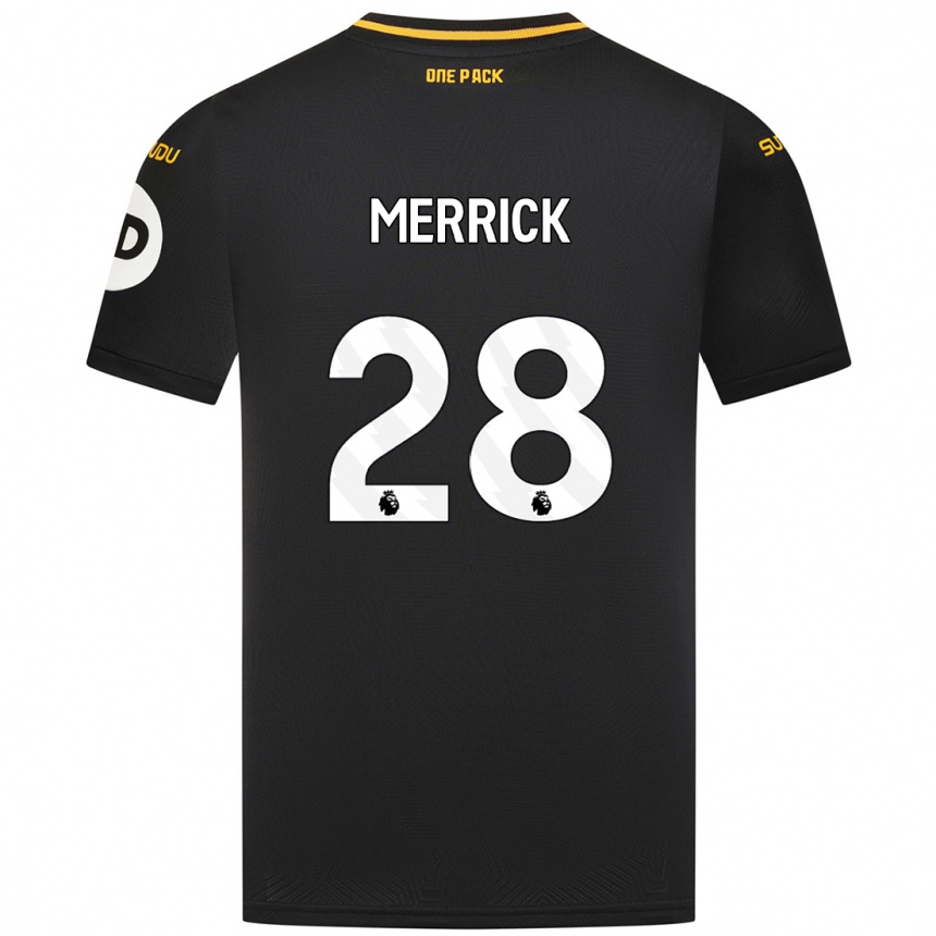 Kinder Fußball Beth Merrick #28 Schwarz Auswärtstrikot Trikot 2024/25 T-Shirt Luxemburg