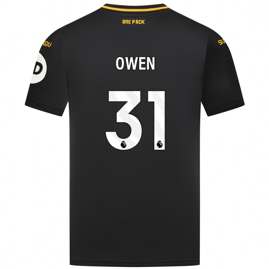 Kinder Fußball Skye Owen #31 Schwarz Auswärtstrikot Trikot 2024/25 T-Shirt Luxemburg