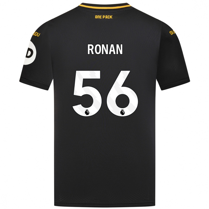 Kinder Fußball Connor Ronan #56 Schwarz Auswärtstrikot Trikot 2024/25 T-Shirt Luxemburg