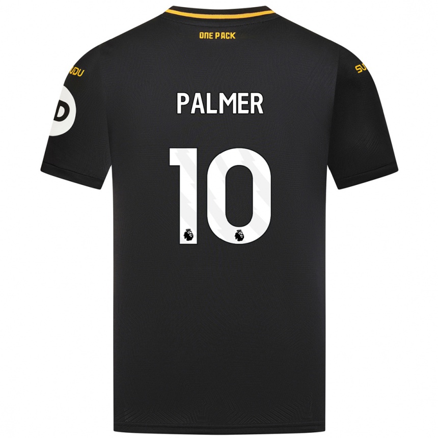 Kinder Fußball Jamila Palmer #10 Schwarz Auswärtstrikot Trikot 2024/25 T-Shirt Luxemburg