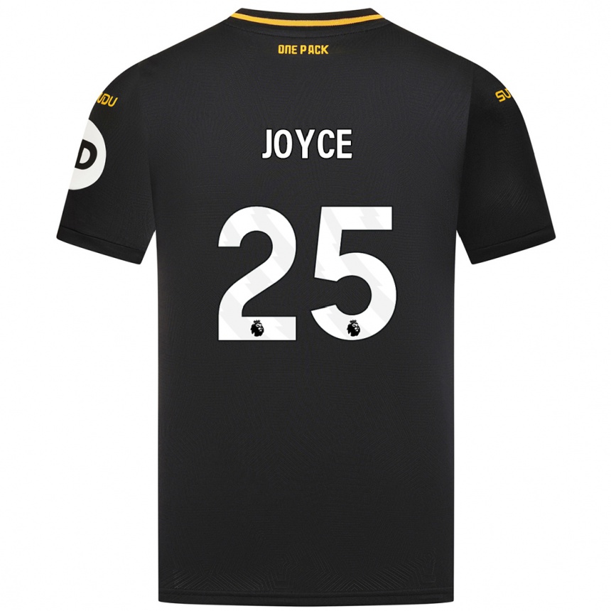 Kinder Fußball Leonie Joyce #25 Schwarz Auswärtstrikot Trikot 2024/25 T-Shirt Luxemburg