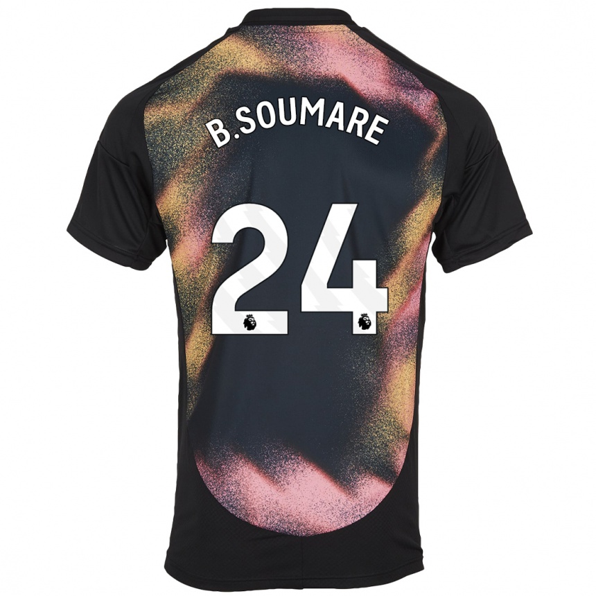 Kinder Fußball Boubakary Soumaré #24 Schwarz Weiß Auswärtstrikot Trikot 2024/25 T-Shirt Luxemburg