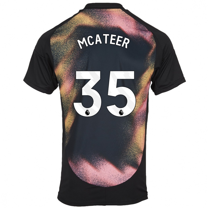 Kinder Fußball Kasey Mcateer #35 Schwarz Weiß Auswärtstrikot Trikot 2024/25 T-Shirt Luxemburg