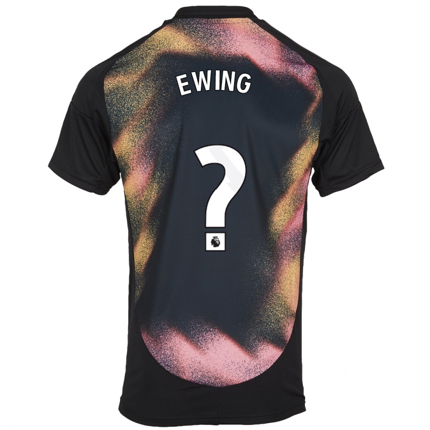 Kinder Fußball Oliver Ewing #0 Schwarz Weiß Auswärtstrikot Trikot 2024/25 T-Shirt Luxemburg