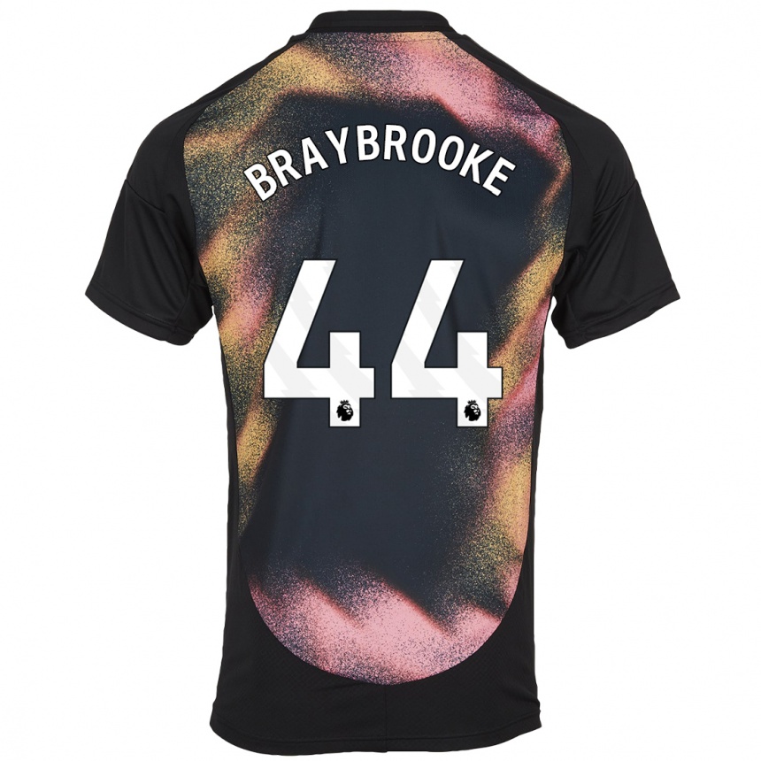 Kinder Fußball Sammy Braybrooke #44 Schwarz Weiß Auswärtstrikot Trikot 2024/25 T-Shirt Luxemburg