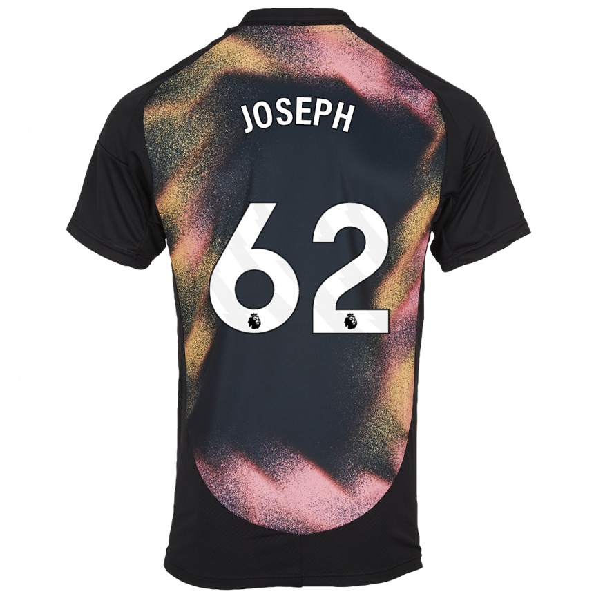 Kinder Fußball Jayden Joseph #62 Schwarz Weiß Auswärtstrikot Trikot 2024/25 T-Shirt Luxemburg