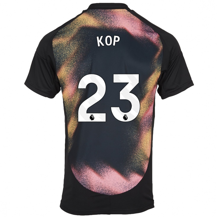 Kinder Fußball Lize Kop #23 Schwarz Weiß Auswärtstrikot Trikot 2024/25 T-Shirt Luxemburg