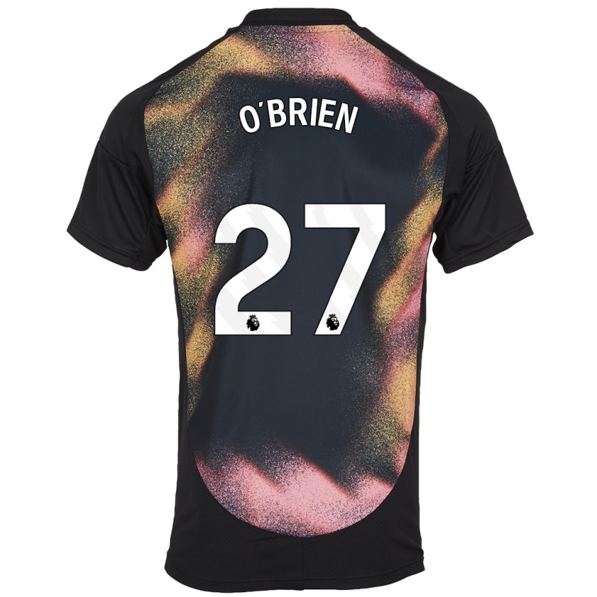 Kinder Fußball Shannon O'brien #27 Schwarz Weiß Auswärtstrikot Trikot 2024/25 T-Shirt Luxemburg