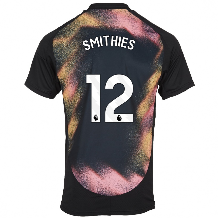 Kinder Fußball Alex Smithies #12 Schwarz Weiß Auswärtstrikot Trikot 2024/25 T-Shirt Luxemburg