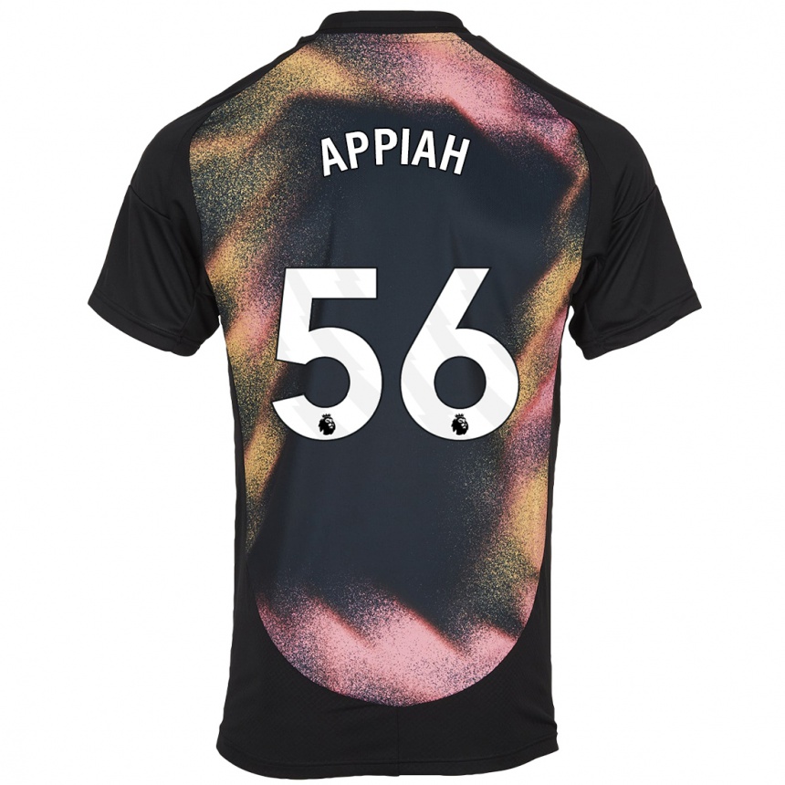 Kinder Fußball Paul Appiah #56 Schwarz Weiß Auswärtstrikot Trikot 2024/25 T-Shirt Luxemburg