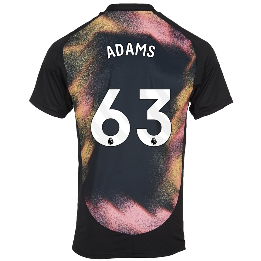 Kinder Fußball Bayli Spencer Adams #63 Schwarz Weiß Auswärtstrikot Trikot 2024/25 T-Shirt Luxemburg