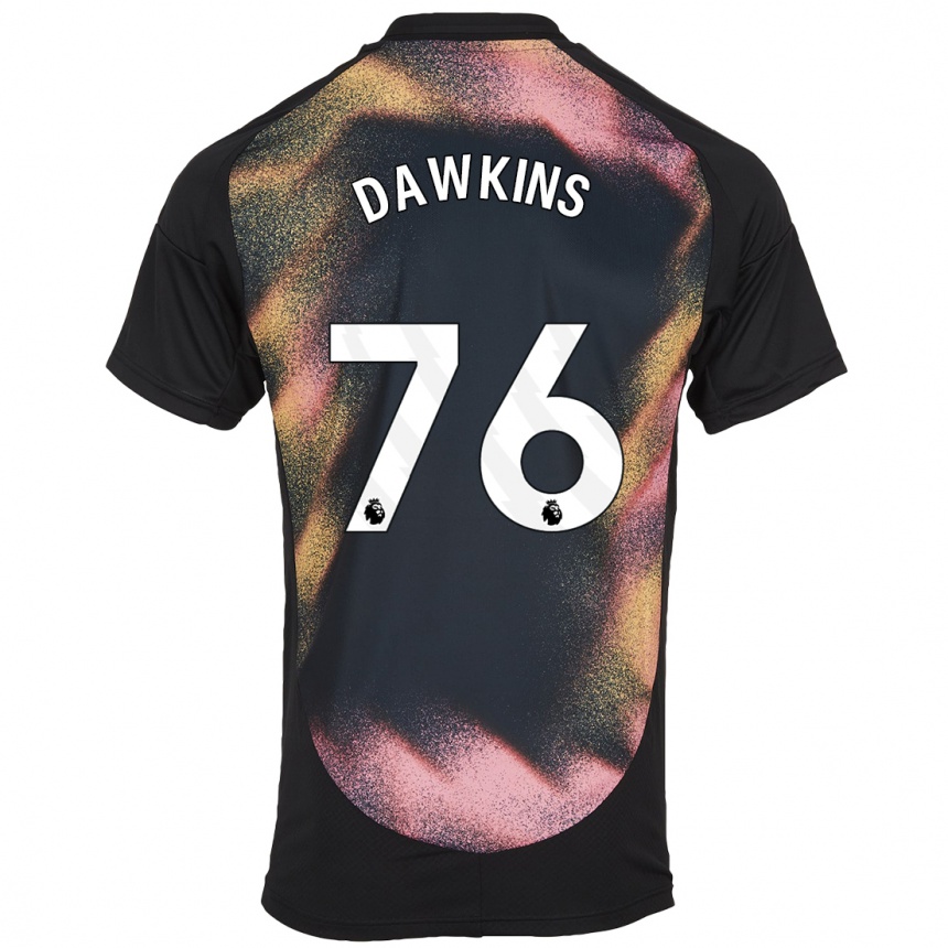 Kinder Fußball Kartell Dawkins #76 Schwarz Weiß Auswärtstrikot Trikot 2024/25 T-Shirt Luxemburg