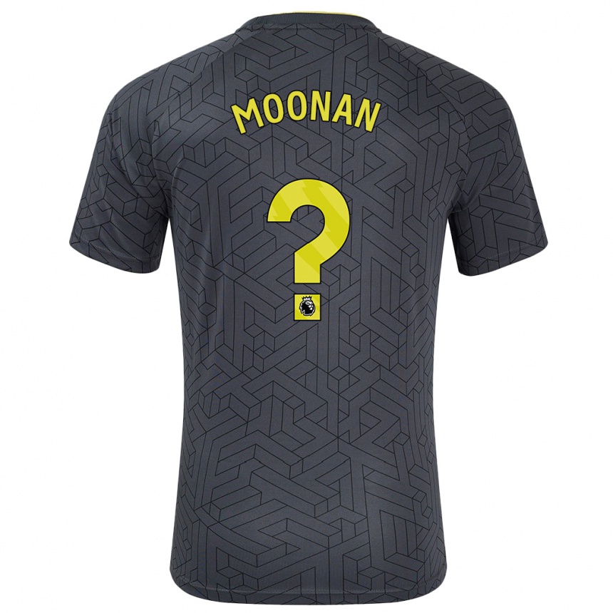 Kinder Fußball Bradley Moonan #0 Schwarz Gelb Auswärtstrikot Trikot 2024/25 T-Shirt Luxemburg