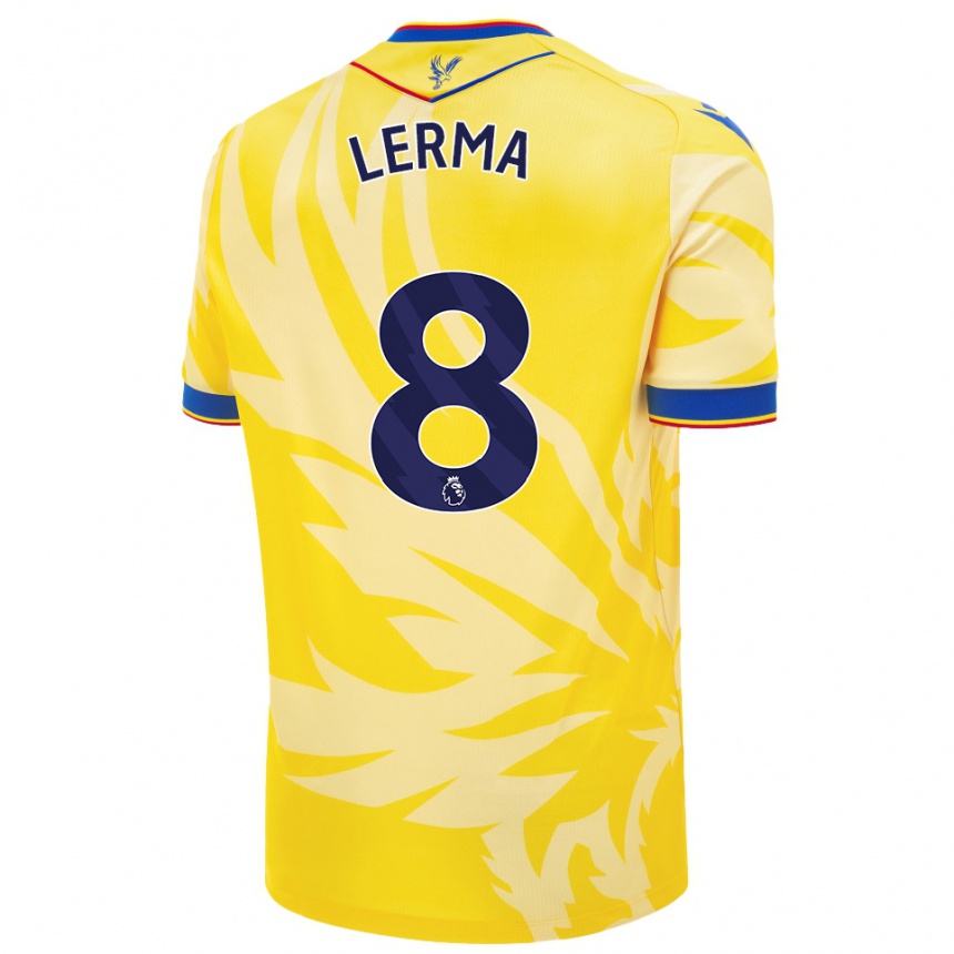 Kinder Fußball Jefferson Lerma #8 Gelb Auswärtstrikot Trikot 2024/25 T-Shirt Luxemburg