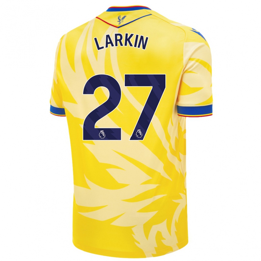 Kinder Fußball Abbie Larkin #27 Gelb Auswärtstrikot Trikot 2024/25 T-Shirt Luxemburg