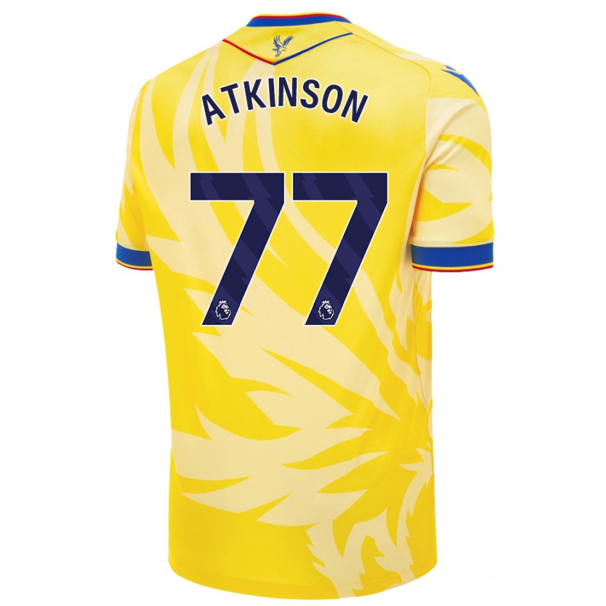 Kinder Fußball Isibeal Atkinson #77 Gelb Auswärtstrikot Trikot 2024/25 T-Shirt Luxemburg