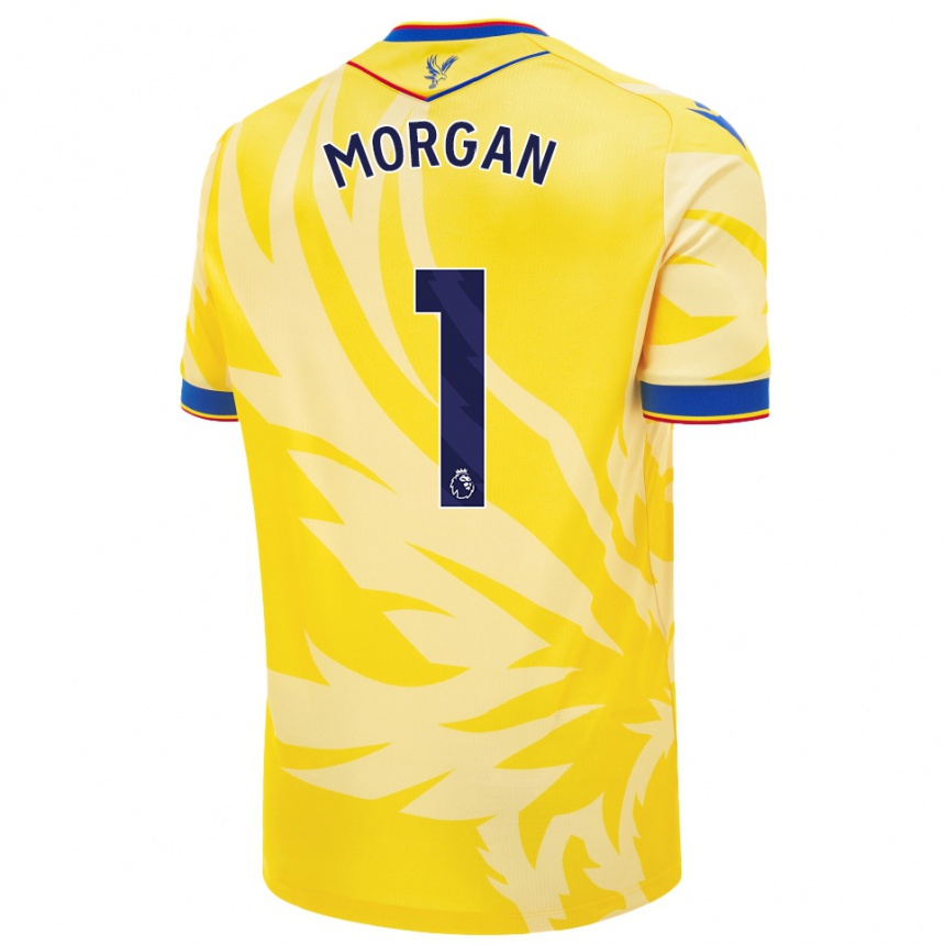 Kinder Fußball Chloe Morgan #1 Gelb Auswärtstrikot Trikot 2024/25 T-Shirt Luxemburg