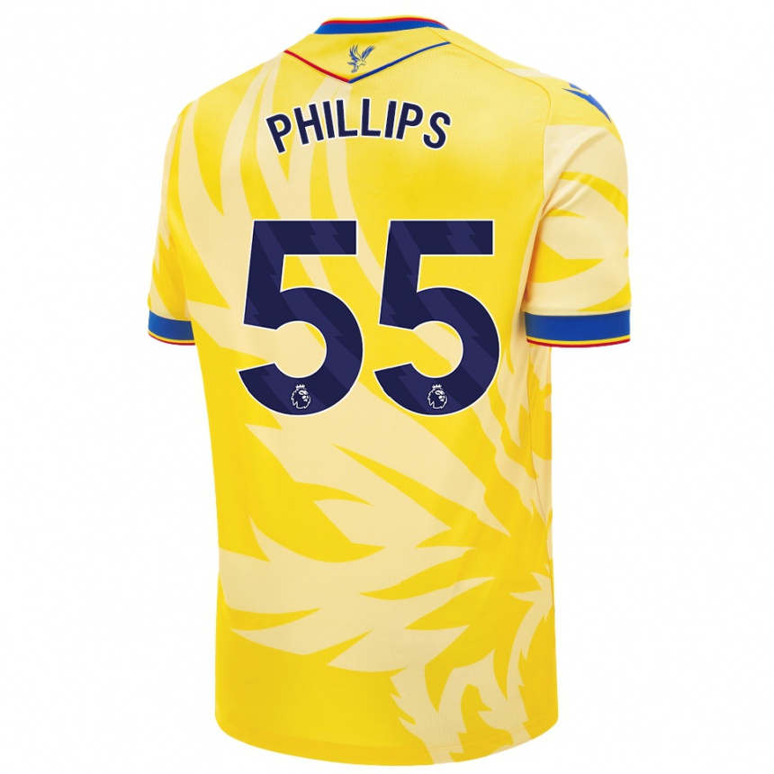 Kinder Fußball Killian Phillips #55 Gelb Auswärtstrikot Trikot 2024/25 T-Shirt Luxemburg