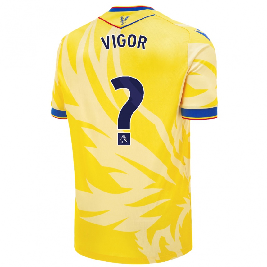 Kinder Fußball Matthew Vigor #0 Gelb Auswärtstrikot Trikot 2024/25 T-Shirt Luxemburg