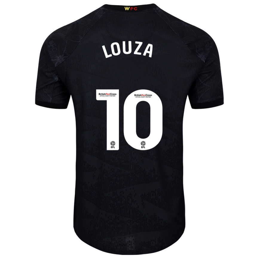 Kinder Fußball Imrân Louza #10 Schwarz Weiß Auswärtstrikot Trikot 2024/25 T-Shirt Luxemburg