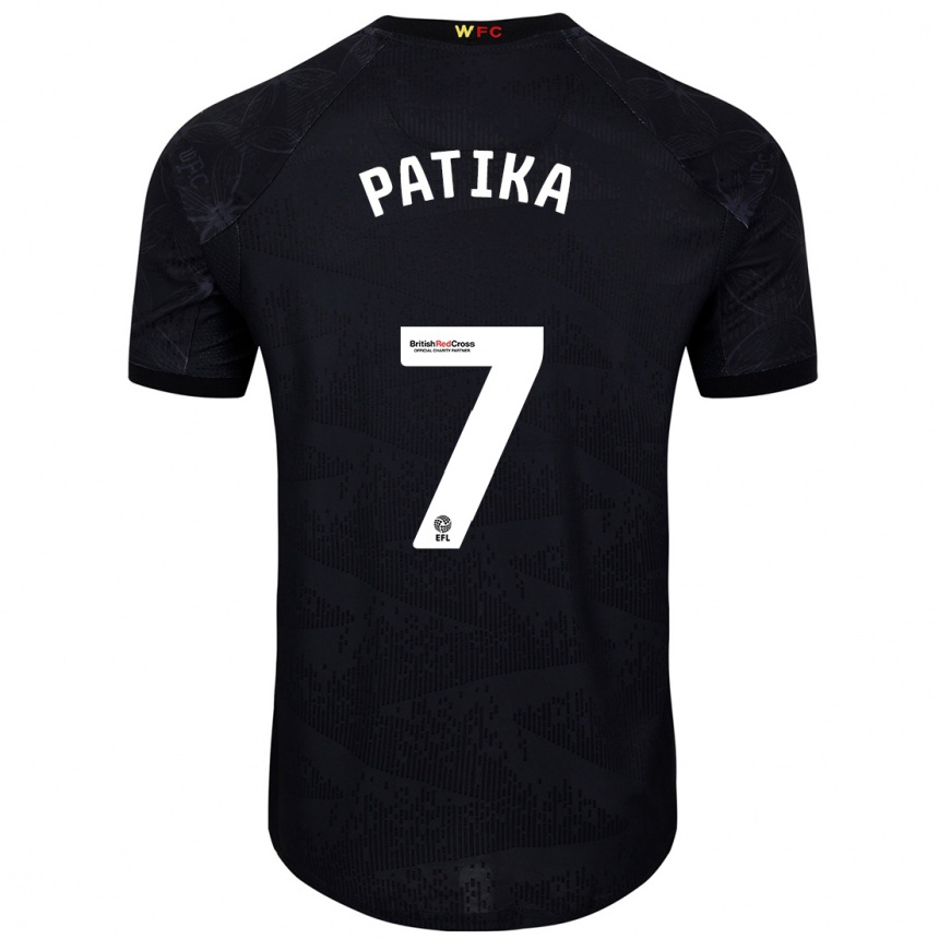 Kinder Fußball Glebs Patika #7 Schwarz Weiß Auswärtstrikot Trikot 2024/25 T-Shirt Luxemburg