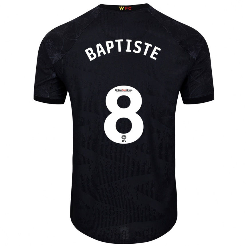 Kinder Fußball Bianca Baptiste #8 Schwarz Weiß Auswärtstrikot Trikot 2024/25 T-Shirt Luxemburg