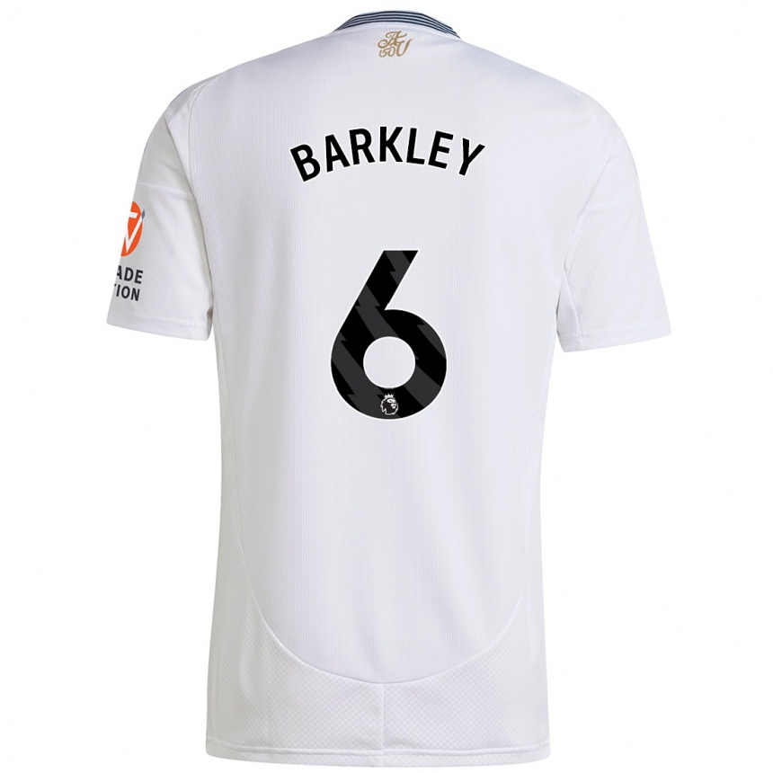 Kinder Fußball Ross Barkley #6 Weiß Auswärtstrikot Trikot 2024/25 T-Shirt Luxemburg