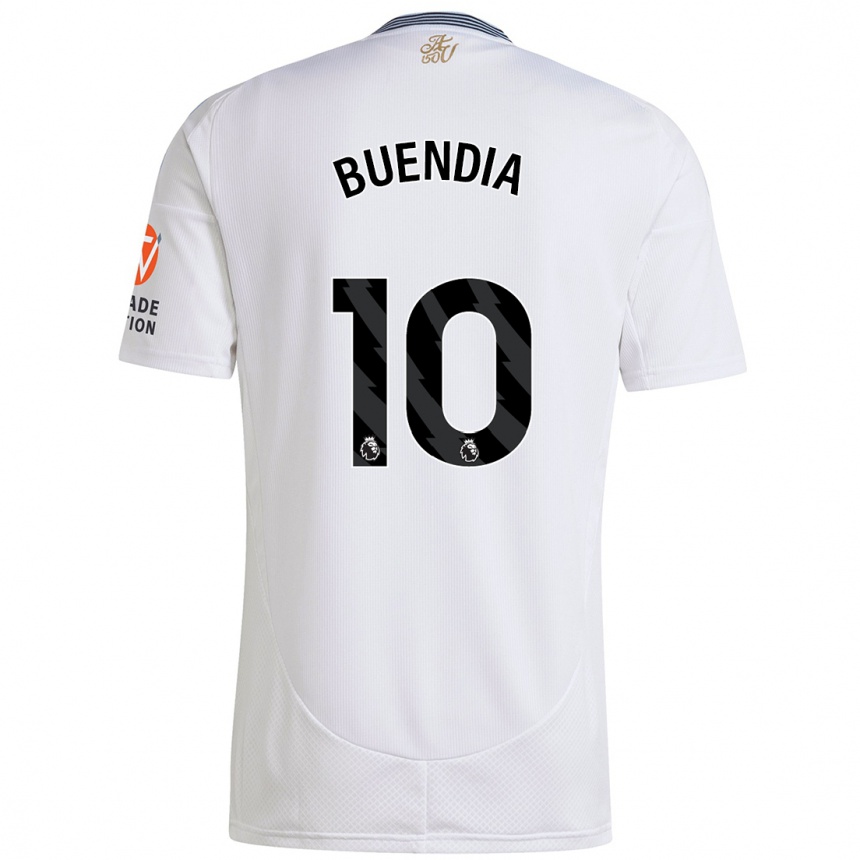 Kinder Fußball Emiliano Buendía #10 Weiß Auswärtstrikot Trikot 2024/25 T-Shirt Luxemburg