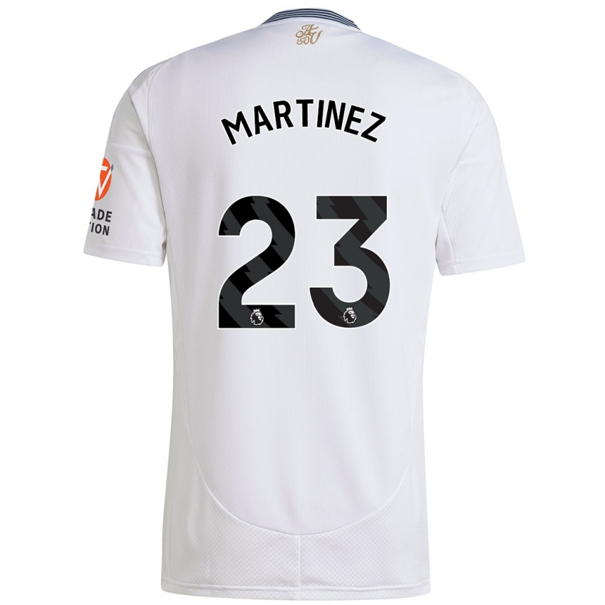 Kinder Fußball Emiliano Martínez #23 Weiß Auswärtstrikot Trikot 2024/25 T-Shirt Luxemburg