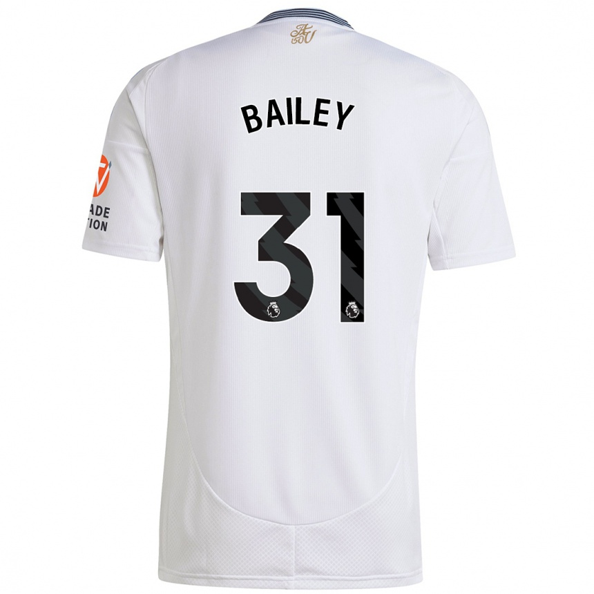 Kinder Fußball Leon Bailey #31 Weiß Auswärtstrikot Trikot 2024/25 T-Shirt Luxemburg