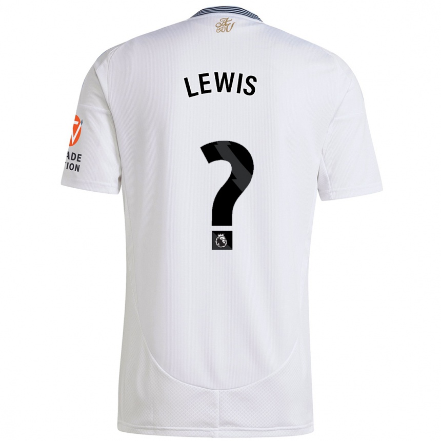 Kinder Fußball Sam Lewis #0 Weiß Auswärtstrikot Trikot 2024/25 T-Shirt Luxemburg