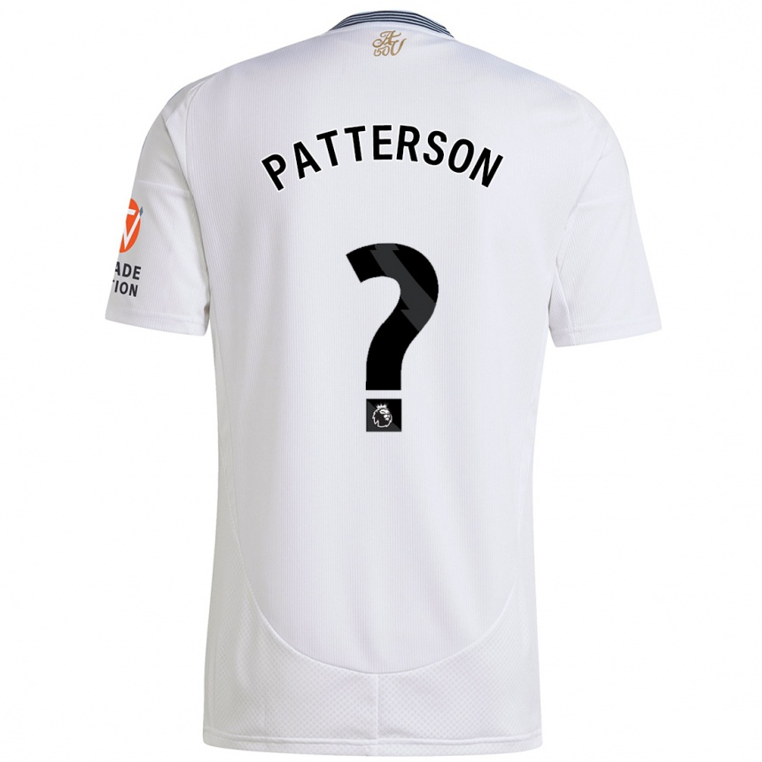 Kinder Fußball Travis Patterson #0 Weiß Auswärtstrikot Trikot 2024/25 T-Shirt Luxemburg