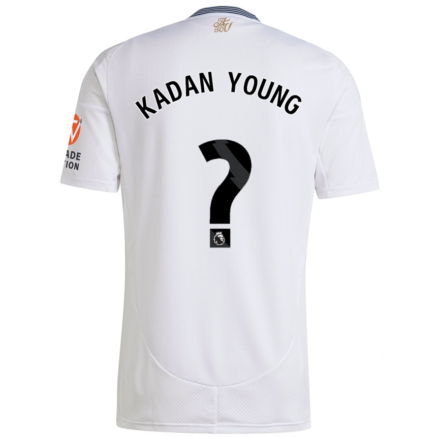 Kinder Fußball Kadan Young #0 Weiß Auswärtstrikot Trikot 2024/25 T-Shirt Luxemburg