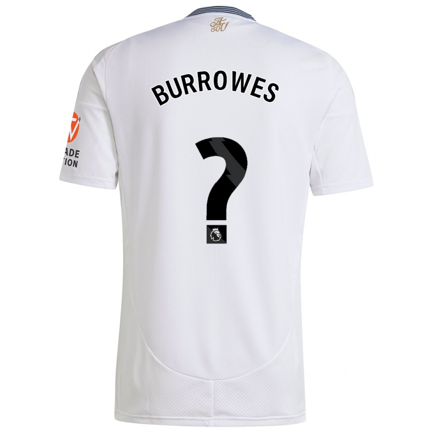 Kinder Fußball Bradley Burrowes #0 Weiß Auswärtstrikot Trikot 2024/25 T-Shirt Luxemburg