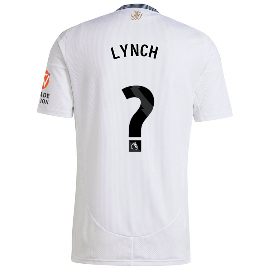 Kinder Fußball Luka Lynch #0 Weiß Auswärtstrikot Trikot 2024/25 T-Shirt Luxemburg