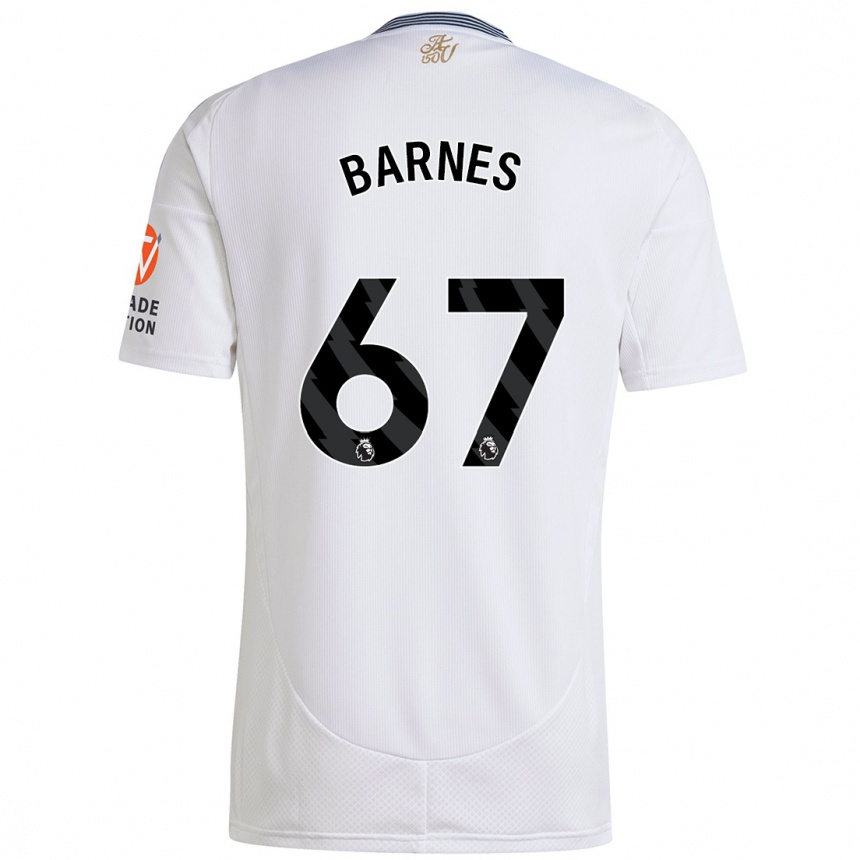 Kinder Fußball Mikell Barnes #67 Weiß Auswärtstrikot Trikot 2024/25 T-Shirt Luxemburg