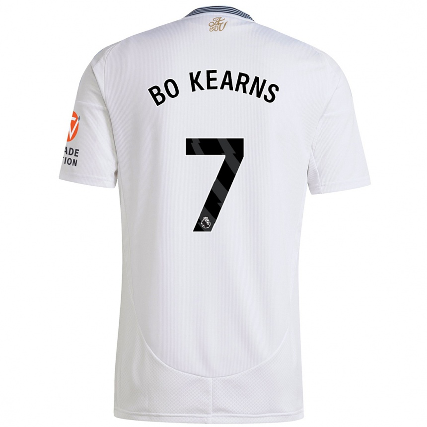 Kinder Fußball Missy Bo Kearns #7 Weiß Auswärtstrikot Trikot 2024/25 T-Shirt Luxemburg