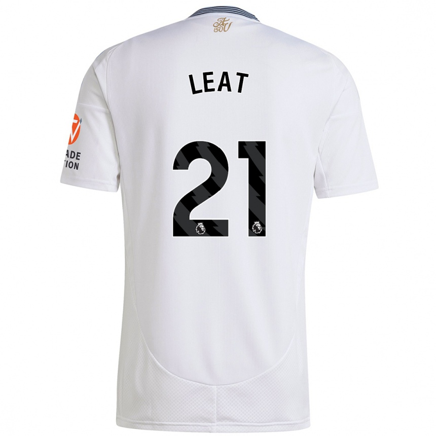 Kinder Fußball Anna Leat #21 Weiß Auswärtstrikot Trikot 2024/25 T-Shirt Luxemburg