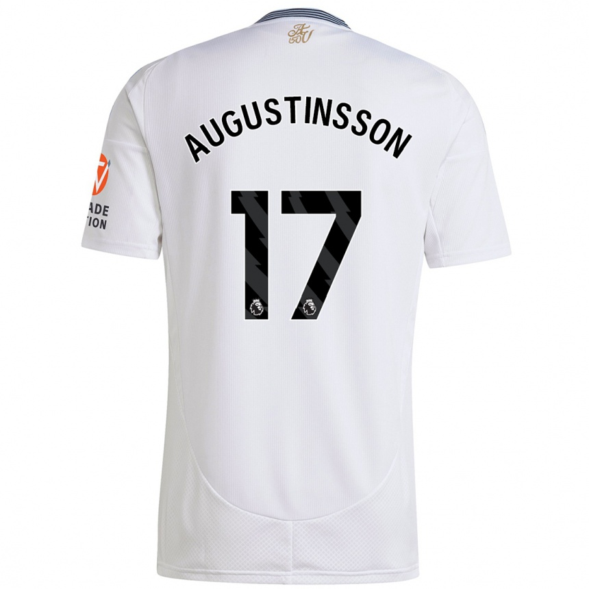 Kinder Fußball Ludwig Augustinsson #17 Weiß Auswärtstrikot Trikot 2024/25 T-Shirt Luxemburg