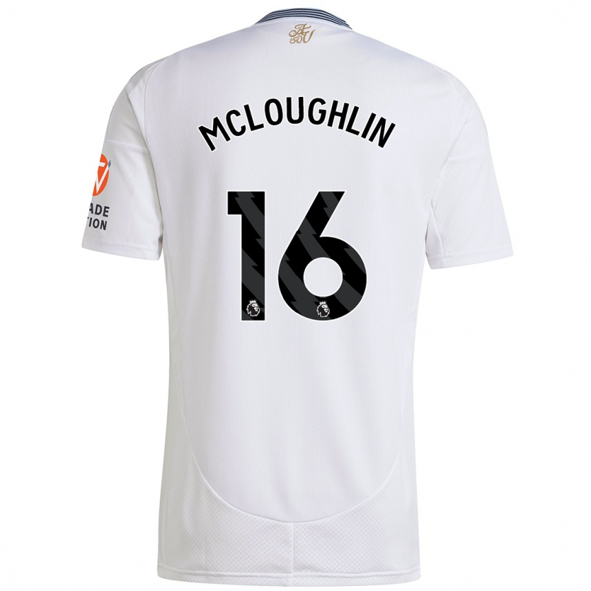 Kinder Fußball Olivia Mcloughlin #16 Weiß Auswärtstrikot Trikot 2024/25 T-Shirt Luxemburg