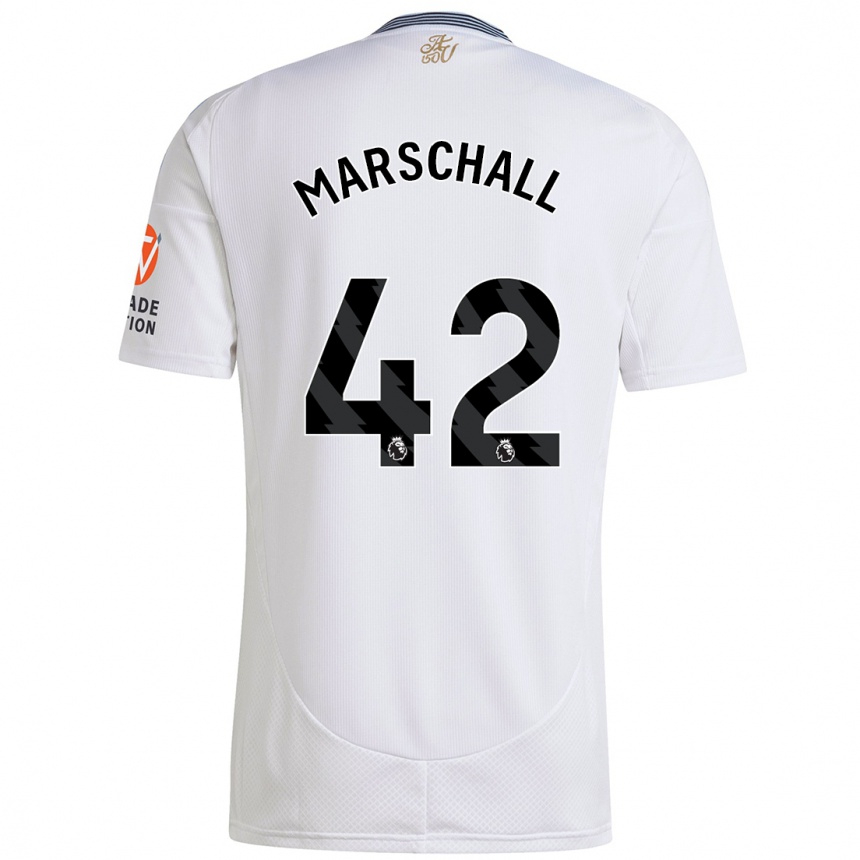 Kinder Fußball Filip Marschall #42 Weiß Auswärtstrikot Trikot 2024/25 T-Shirt Luxemburg