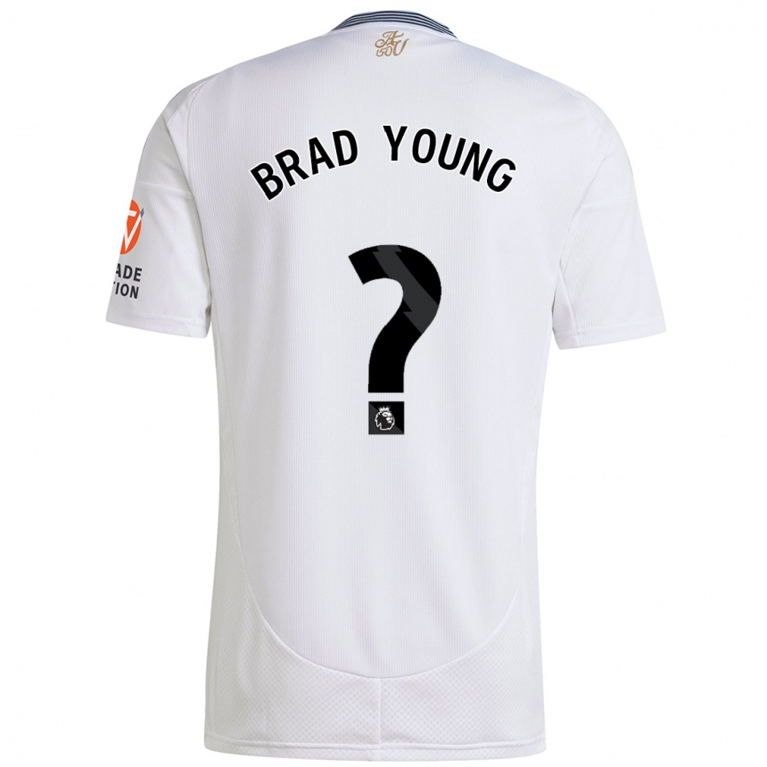 Kinder Fußball Brad Young #0 Weiß Auswärtstrikot Trikot 2024/25 T-Shirt Luxemburg