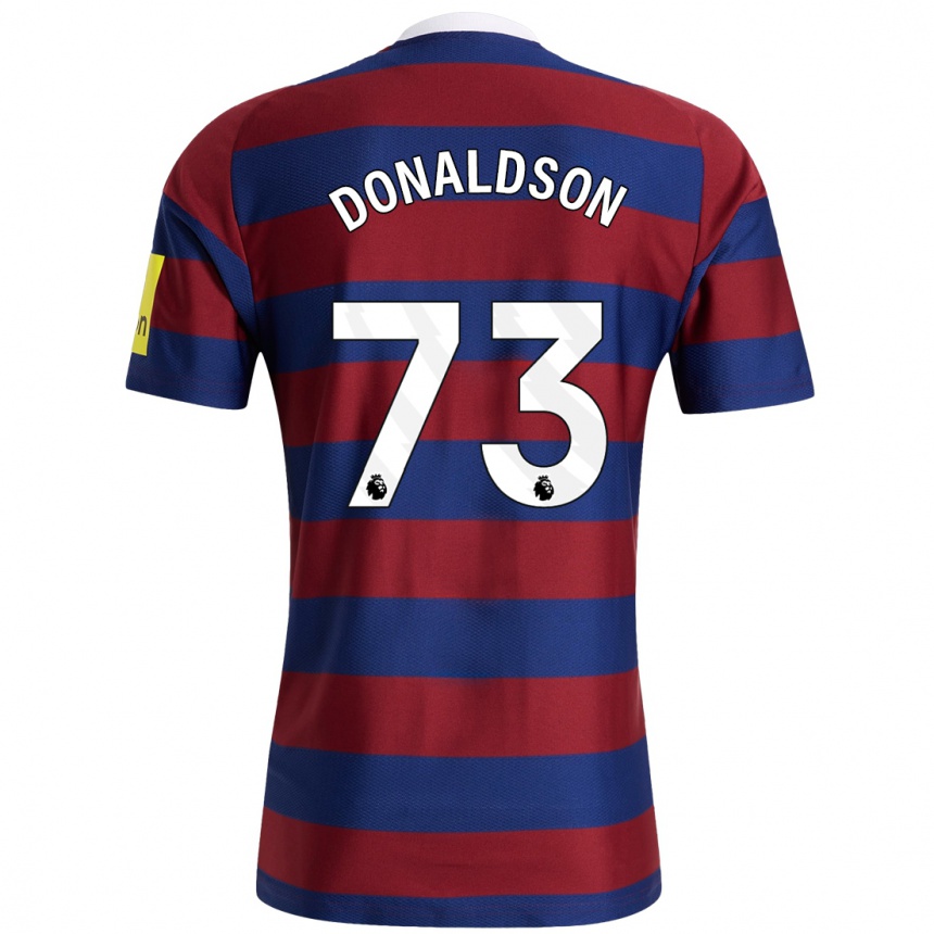 Kinder Fußball Josh Donaldson #73 Burgunderrot Marineblau Auswärtstrikot Trikot 2024/25 T-Shirt Luxemburg