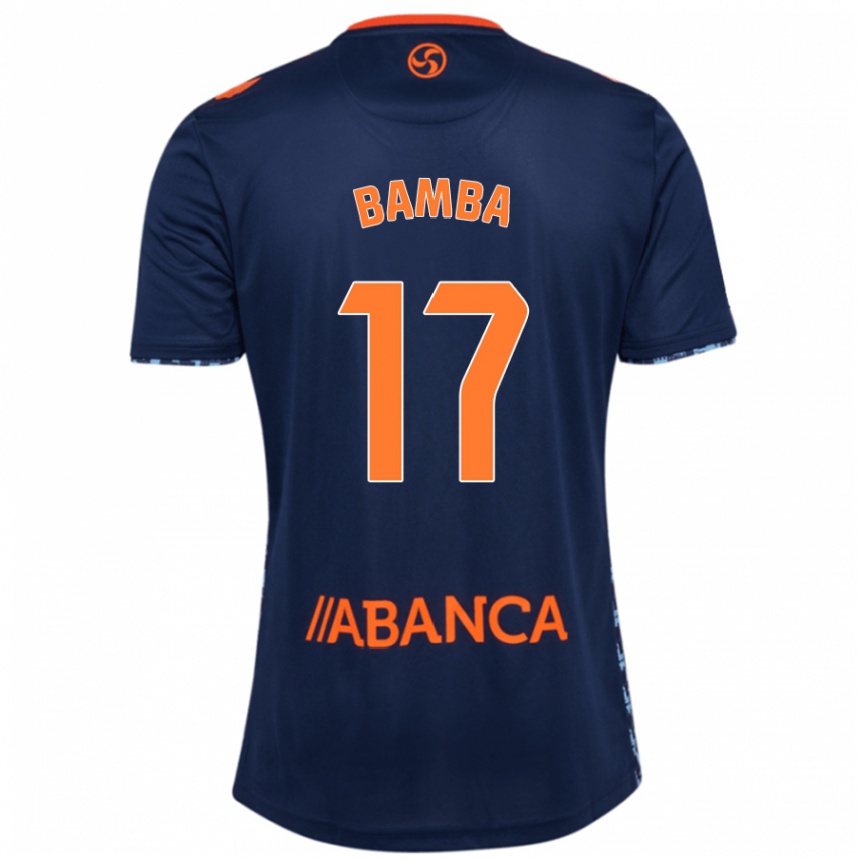 Kinder Fußball Jonathan Bamba #17 Marineblau Auswärtstrikot Trikot 2024/25 T-Shirt Luxemburg