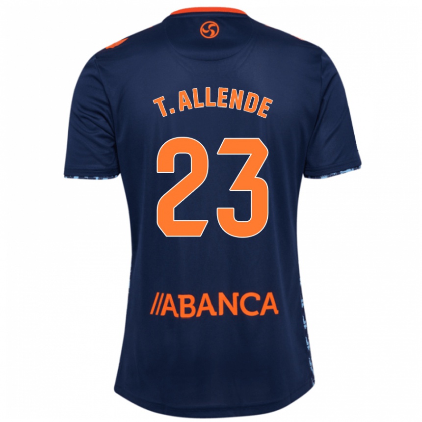 Kinder Fußball Tadeo Allende #23 Marineblau Auswärtstrikot Trikot 2024/25 T-Shirt Luxemburg