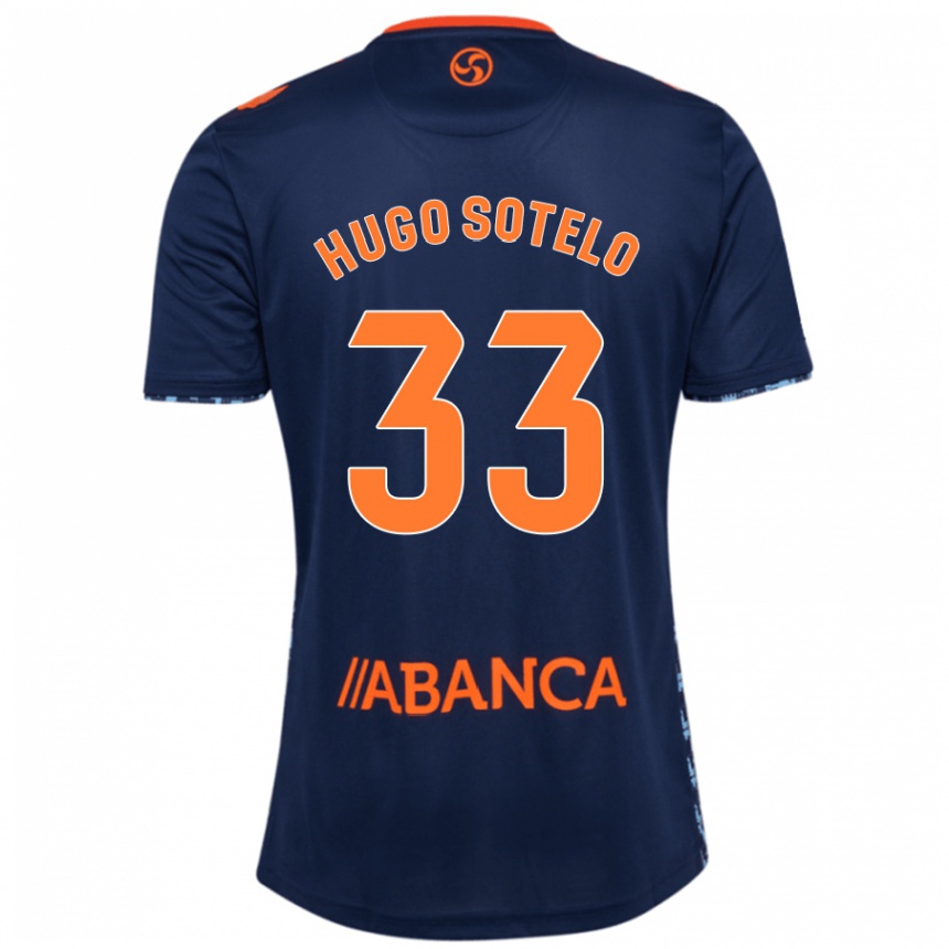 Kinder Fußball Hugo Sotelo #33 Marineblau Auswärtstrikot Trikot 2024/25 T-Shirt Luxemburg