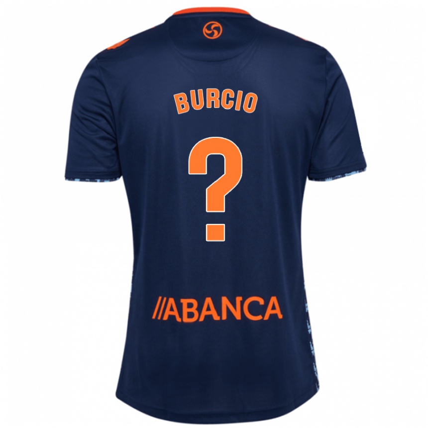 Kinder Fußball Hugo Burcio #0 Marineblau Auswärtstrikot Trikot 2024/25 T-Shirt Luxemburg